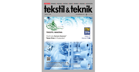 Tekstil Teknik Dergisi Mayıs 2016 Sayısı